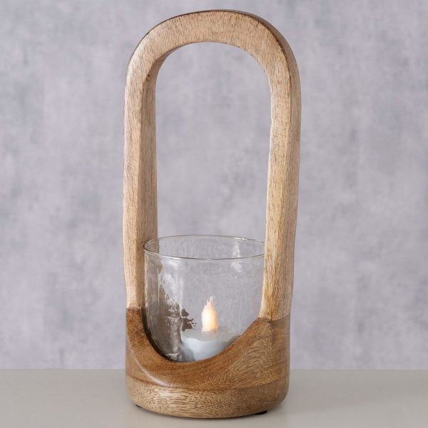 ΚΗΡΟΠΗΓΙΟ Meola H 26 cm,L 11cm,W 10cm ΞΥΛΟ ΓΥΑΛΙ  Mango