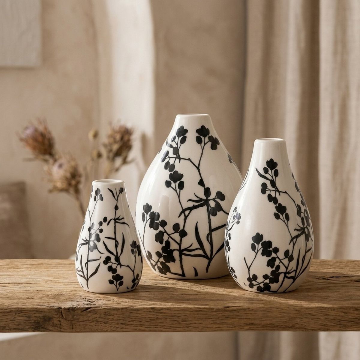 ΒΑΖΟ 3 ΤΕΜΑΧΙΑ Berries H12 cm