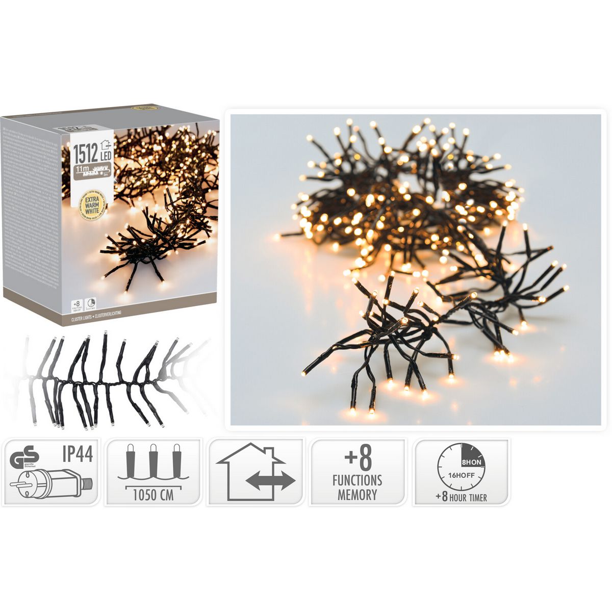 ΦΩΤΑΚΙΑ CLUSTER 1512 LED EXTRA WARM WHITE