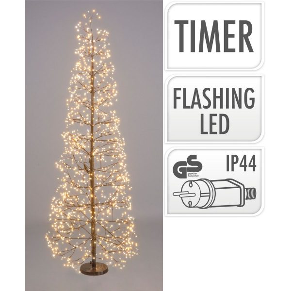 ΔΕΝΤΡΟ LED FLASH 150cm 1600 LED WARM WHITE -ΚΕΧΡΙΜΠΑΡΙ ,5 ΜΕΤΡΑ ,800 ΣΤΑΘΕΡΟ ΚΕΧΡΙΜΠΑΡΙ,600 LED ΣΤΑΘΕΡΟ ΘΕΡΜΟ ΛΕΥΚΟ ,200