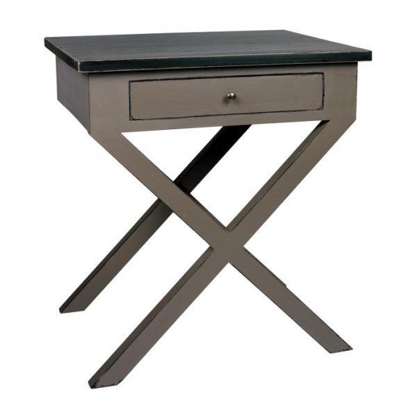 ΤΡΑΠΕΖΙ 55X45X62 CM ΒΟΗΘΗΤΙΚΟ ΜΕ 1 ΣΥΡΤΑΡΙ  ΣΕ ΧΡΩΜΑ TAUPE ANTIQUAIRE