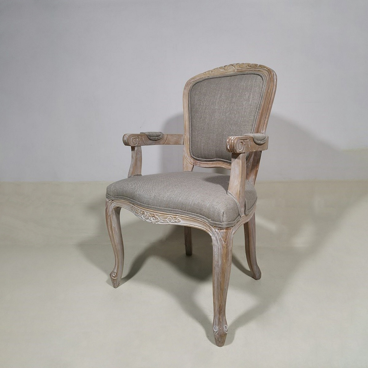 ΚΑΡΕΚΛΟΠΟΛΥΘΡΟΝΑ BIRCH WOOD COLOR C5 FABRIC KSF25026 DK.BEIGE W57xD57xH47/95CM