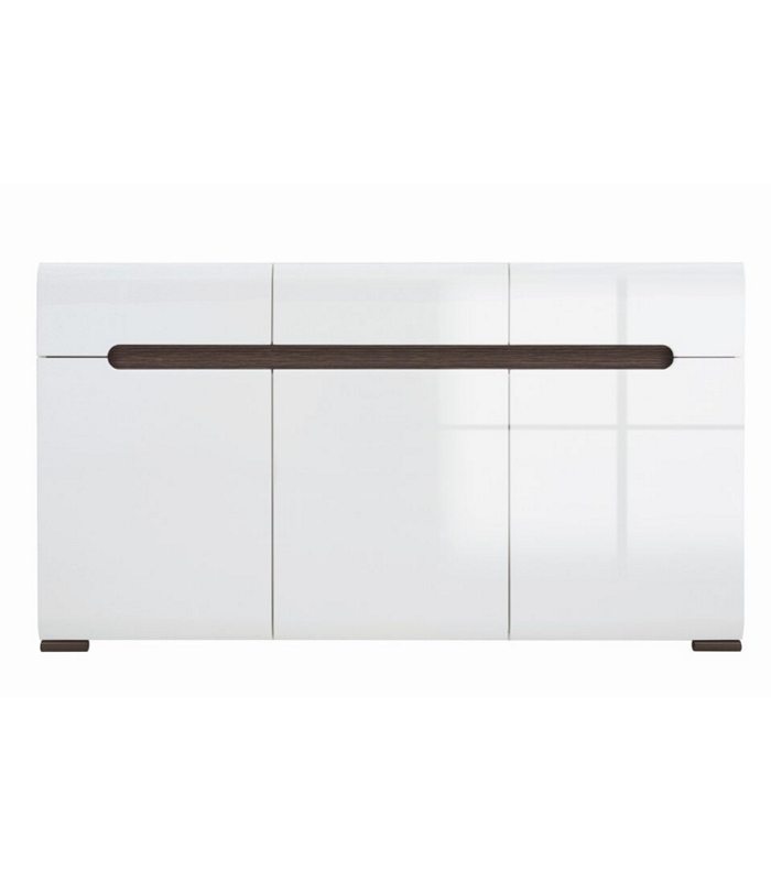 ΜΠΟΥΦΕΣ ΜΕ 3 ΣΥΡΤΑΡΙΑ 150/84/41cm NEW YORK 011 ΛΕΥΚΟ ΓΥΑΛΙΣΤΕΡΟ / WENGE MAGIC ΜΕΛΑΜΙΝΗ (ΠΕΡΙΛΑΜΒΑΝΕΤΑΙ ΟΔΗΓΟΣ ΣΥΝΑΡΜΟΛΟΓΗΣΗΣ)