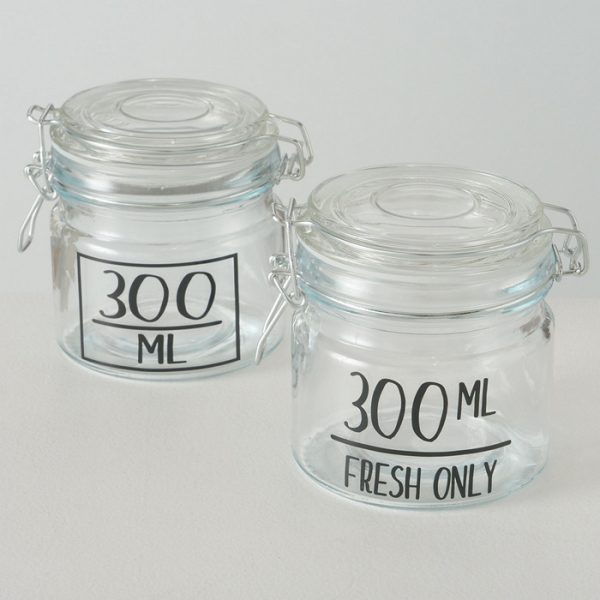 ΔΟΧΕΙΟ ΑΠΟΘΗΚ 2/ASS 300ML ΜΕ ΚΛΙΠ Milly 250ml H10 D10cm ΔΙΑΦΑΝΟ