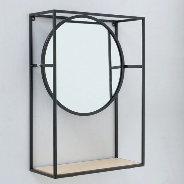 ΚΑΘΡΕΠΤΗΣ ΜΕ ΡΑΦΙ Scala H50cm W15cm ΣΕ ΠΛΑΙΣΙΟ ΜΕΤΑΛ ΜΑΥΡΟ