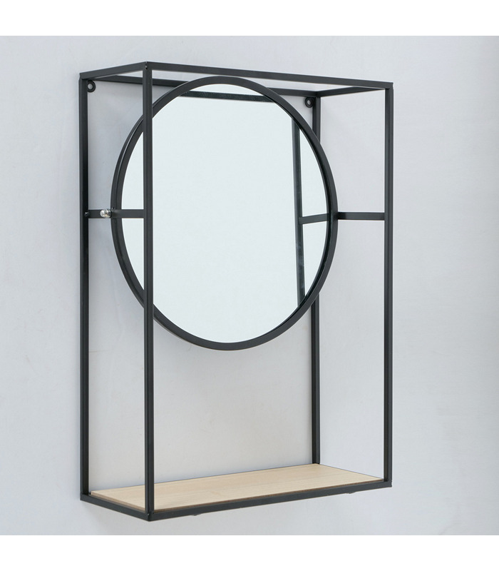 ΚΑΘΡΕΠΤΗΣ ΜΕ ΡΑΦΙ Scala H50cm W15cm ΣΕ ΠΛΑΙΣΙΟ ΜΕΤΑΛ ΜΑΥΡΟ
