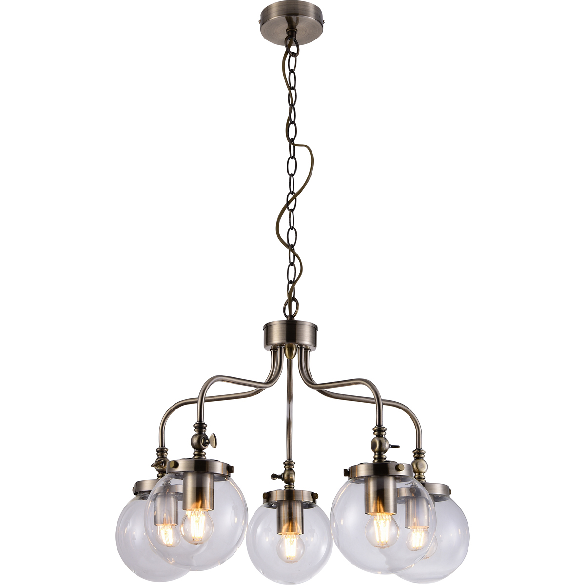 ΦΩΤΙΣΤΙΚΟ ΟΡΟΦΗΣ Ballet 5ΦΩΤΟ 40W E27 ΧΑΛΚΟΣ H80 D55cm