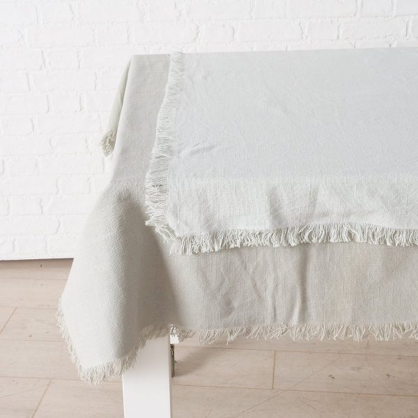 ΤΡΑΠΕΖΟΜΑΝΤΗΛΟ 2/ass Lenea  ΓΚΡΙ / ΑΝ ΓΚΡΙ 192Χ142Χ1cm cotton