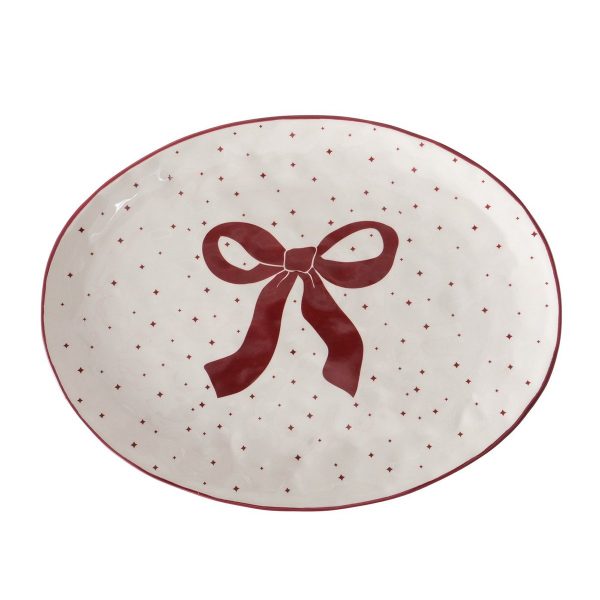ΠΙΑΤΕΛΑ ΟΒΑΛ ΦΙΟΓΚΟΣ ΚΟΚΚΙΝΟΣ ΠΟΥΑ Boucle 39X31,5X3cm ΚΕΡΑΜΙΚΟ