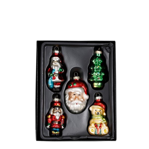 ΣΤΟΛΙΔΙΑ Xmas ΣΥΣΚΕΥΑΣΙΑ 5τμχ  ΚΟΚΚΙΝΟ/ΠΡΑΣΙΝΟ - L22 w18 h5,5cm ΓΥΑΛΙ