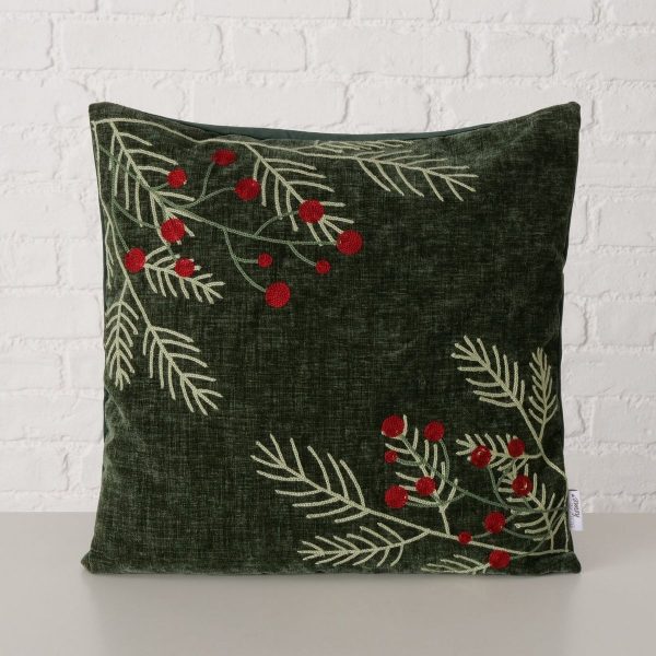 ΜΑΞΙΛΑΡΙ ΠΡΑΣΙΝΟ  Belle, 45X45 cm ΣΧΕΔΙΟ ΚΛΑΔΙ ΓΚΙ Polyester