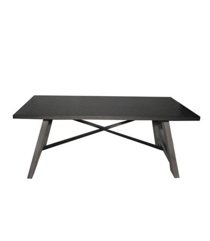 ΤΡΑΠΕΖΙ 200X90X78 CM ΔΕΙΠΝΟΥ "ELBE" OAK WAXED BLACK
