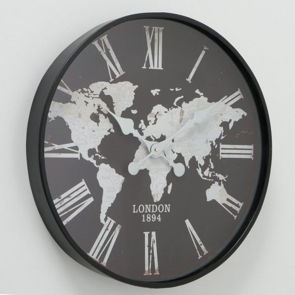 ΡΟΛΟΙ ΤΟΙΧΟΥ Mondo, Analogue, D55 cm, MDF ΜΑΥΡΟ 1xAA, 1,5V ΔΕΝ ΠΕΡΙΛΑΜΒΑΝΕΤΑΙ